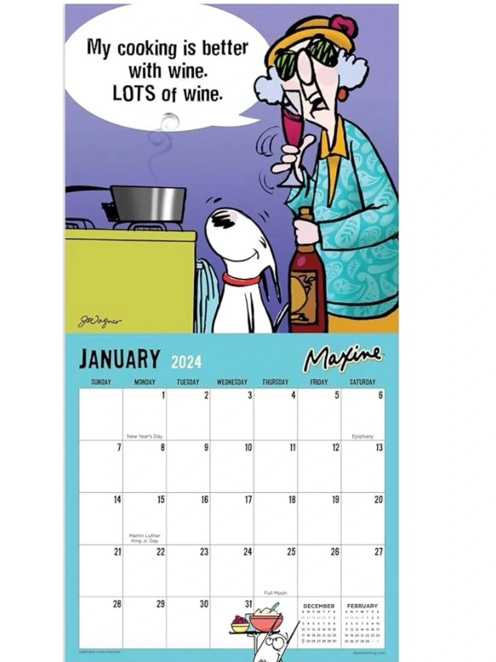 2024 Maxine Mini Calendar